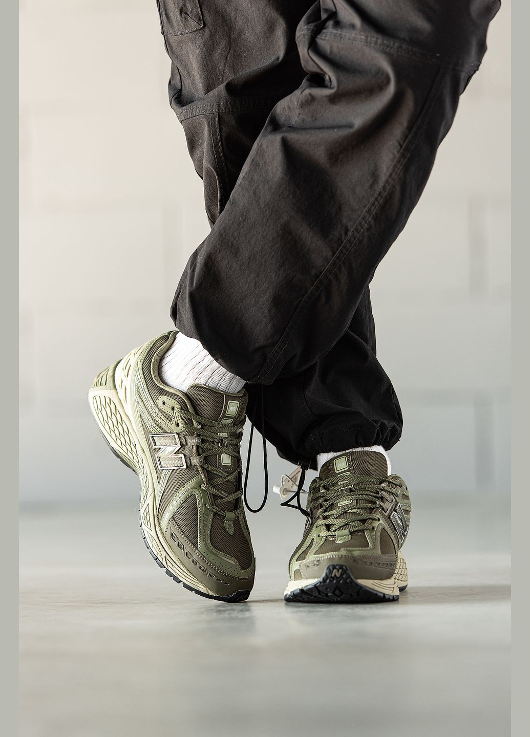 Оливковые (хаки) демисезонные кроссовки мужские new balance 1906r khaki green | нью баланс 1906 хаки No Brand