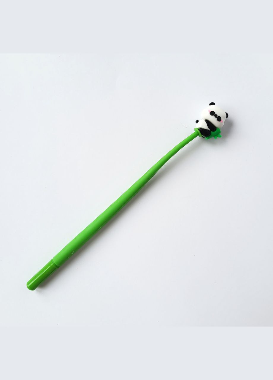 Гелевая ручка с объемной фигуркой панда на бамбуке, черная гелевая паста, сменный стержень No Brand (320916881)