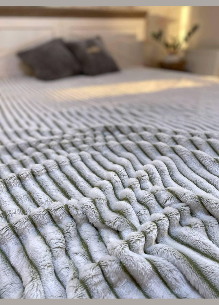 Покривало на ліжко шарпей плюшеве Євро 200x230 см Шоколадний (П4К-Mpled003/3-04) No Brand (308754993)