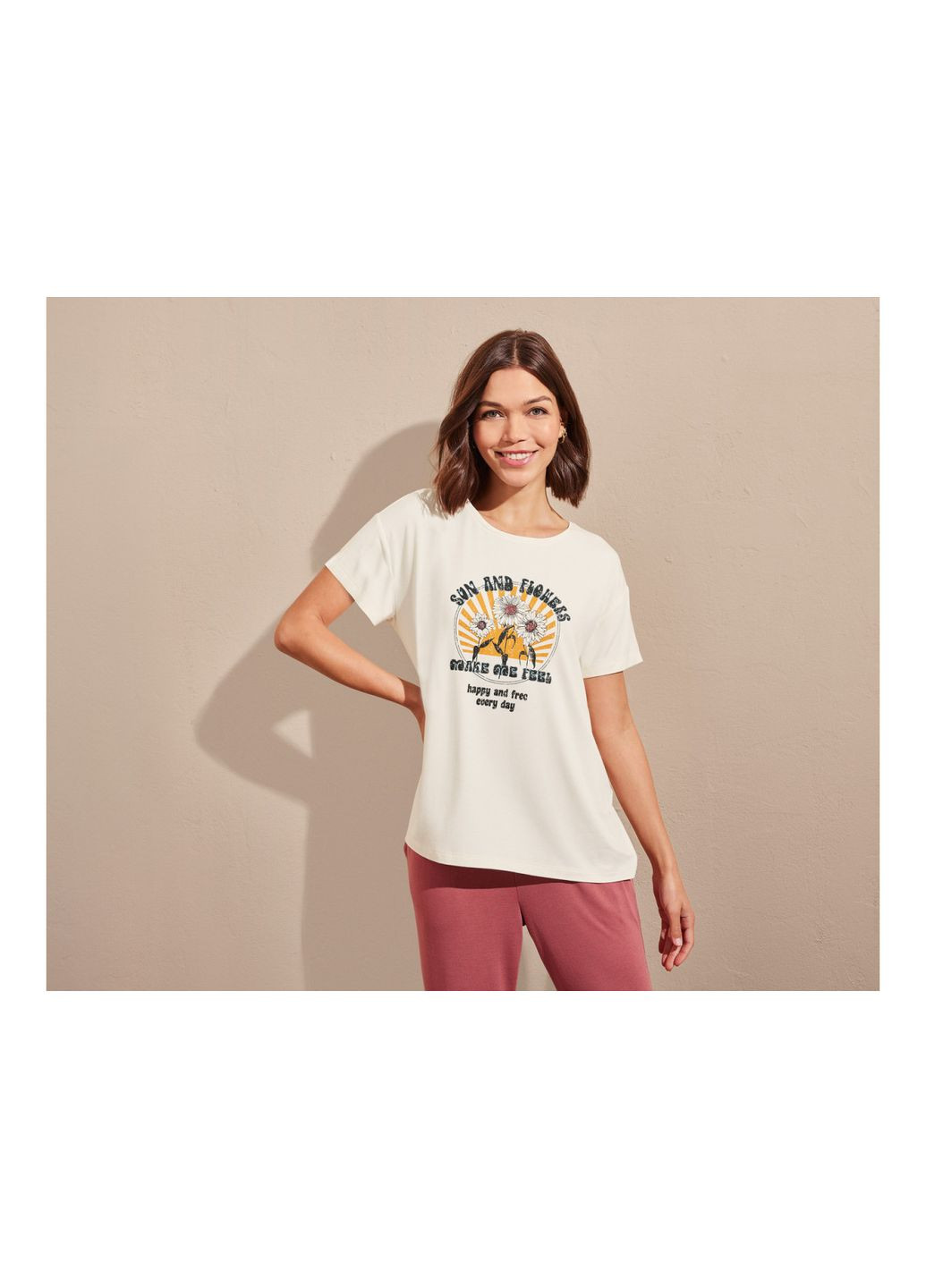 Футболка свободного кроя для женщины LIDL 406625 Esmara - (295354505)