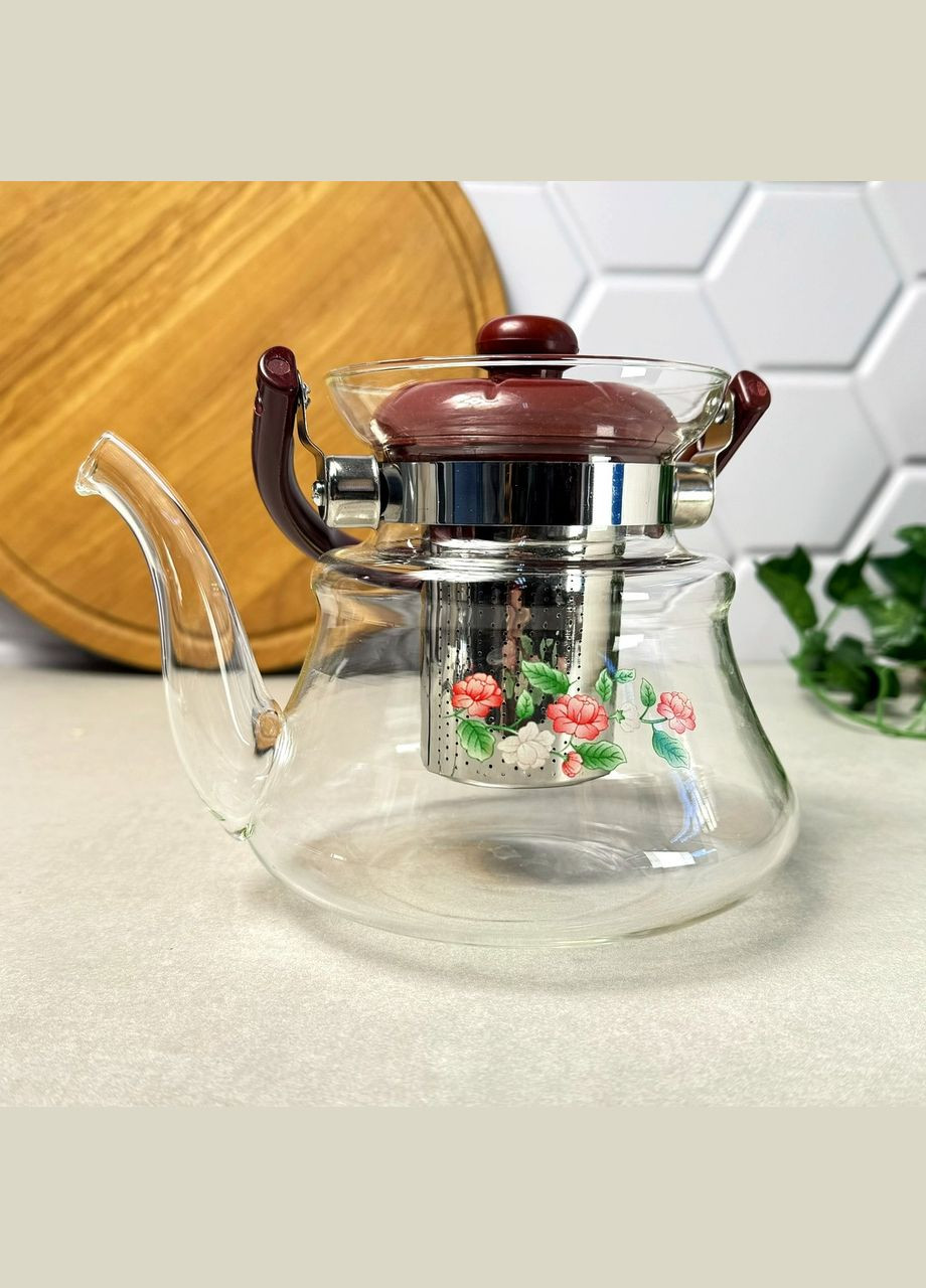 Чайник скляний заварювальний 1000 мл А-П (1040) A-Plus (307829083)