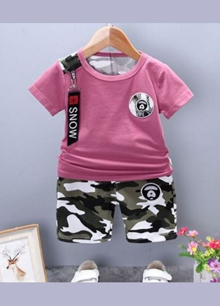 Комбінований літній літній костюм для хлопчика камуфляж 1184 No Brand