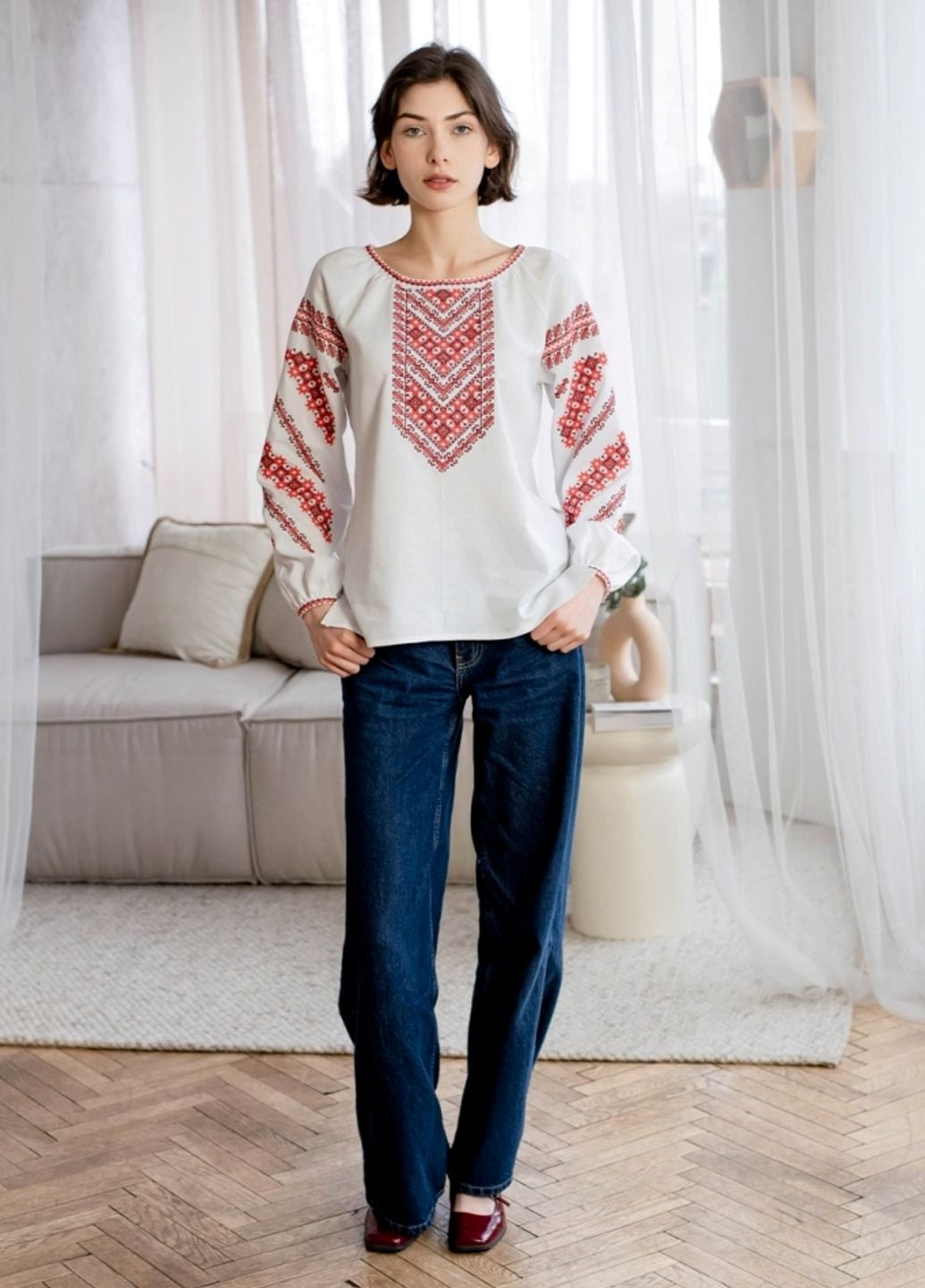 Біла сорочка Vyshyvanka візерунок українська символіка (331291002)