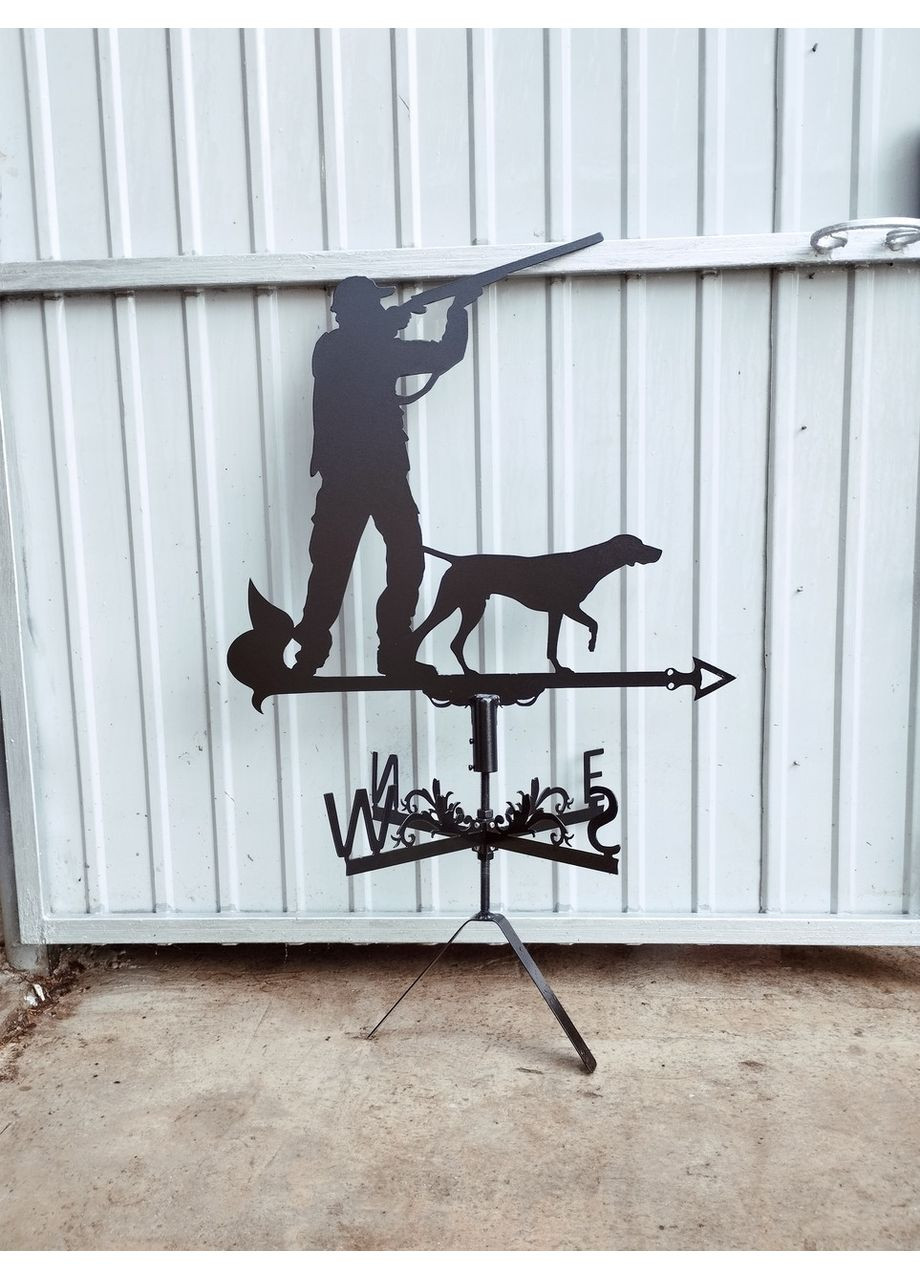 Флюгер на будинок Мисливець №2, флюгер на дах з металу 3 мм. No Brand (368896742)