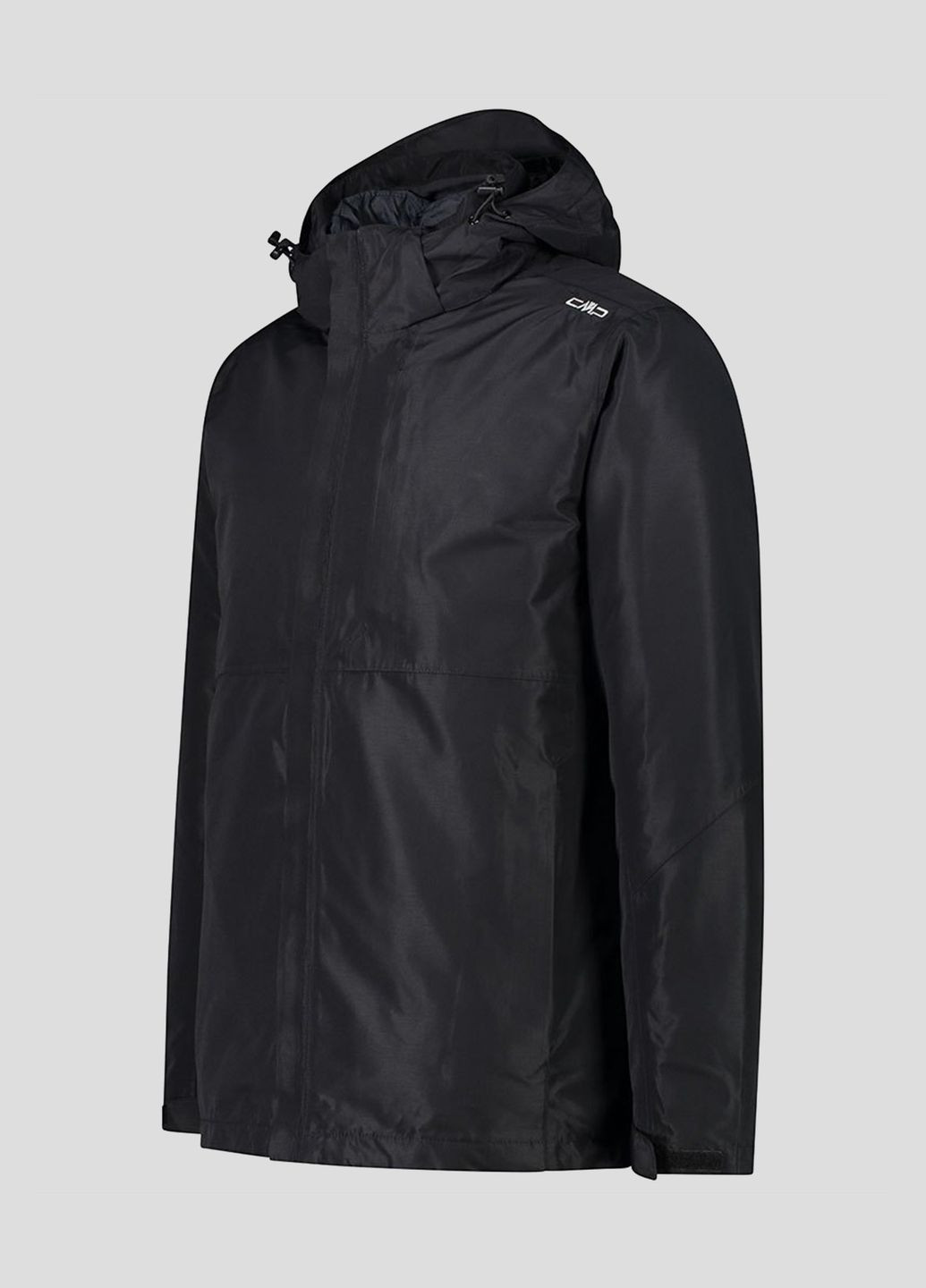 Черная демисезонная мужская черная куртка jacket zip hood detachable CMP