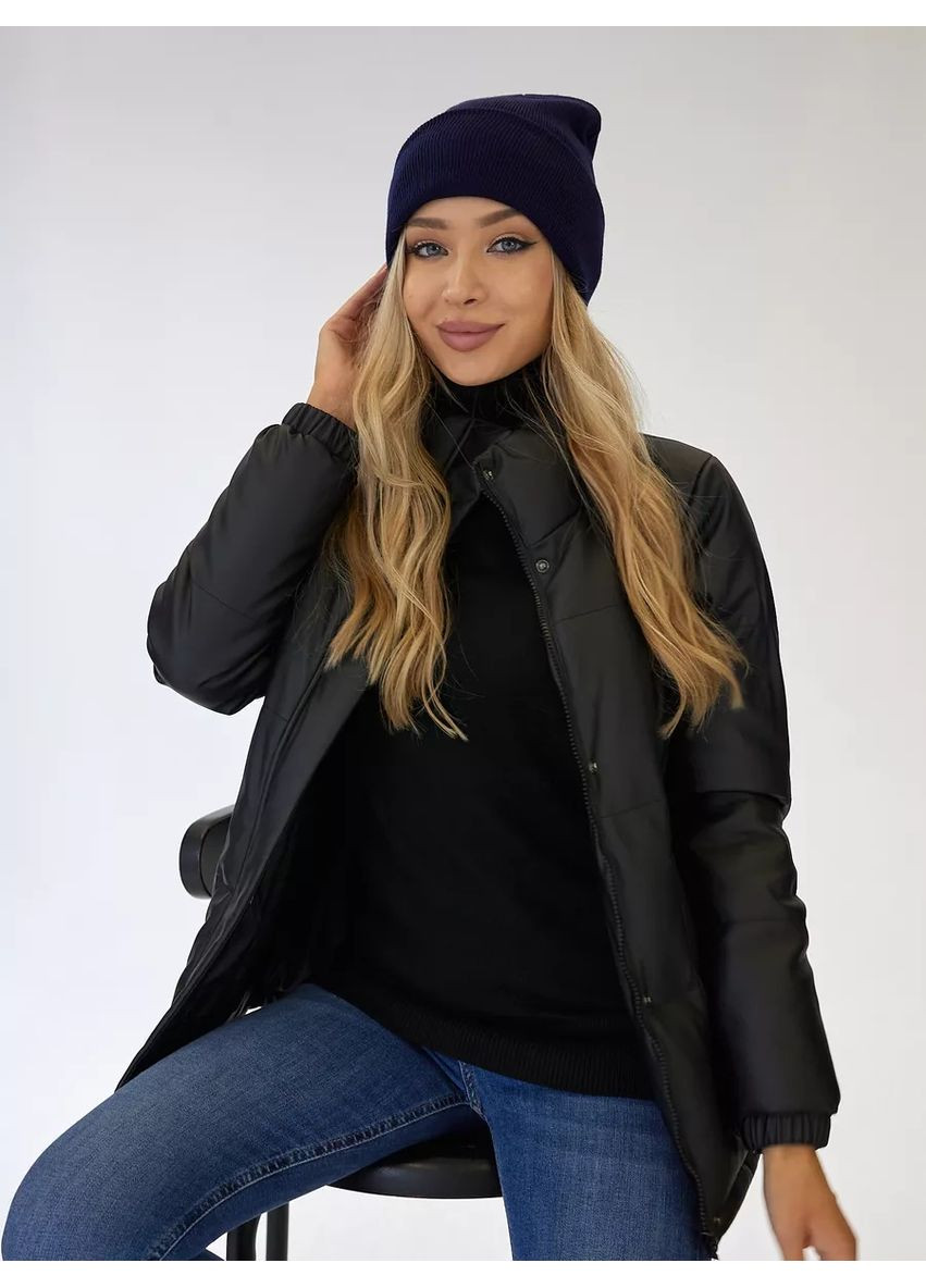 Молодежная двухслойная шапка бини Шорт No Brand Шапка біні шорт лопата (341083833)