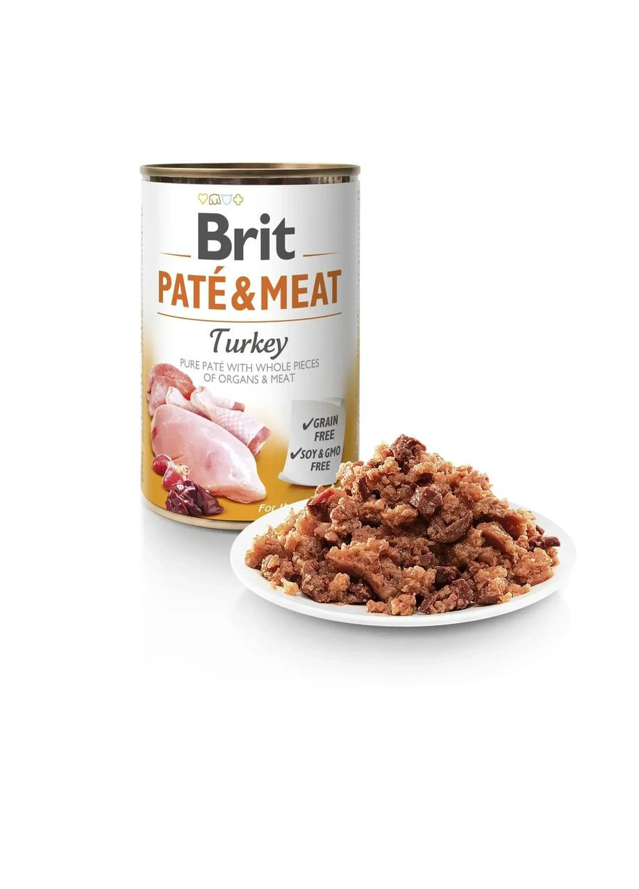 Корм вологий Care Pate and Meat для дорослих собак з індичкою 400 г🐕🦺 Brit (356568136)