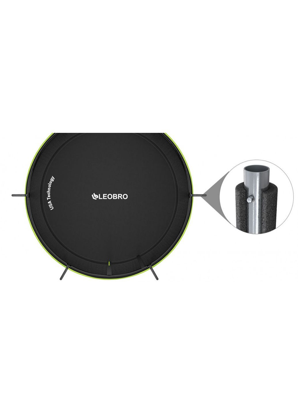 Батут із внутрішньою захисною сіткою 312 см Pro 10FT GREEN LEOBRO (316152687)