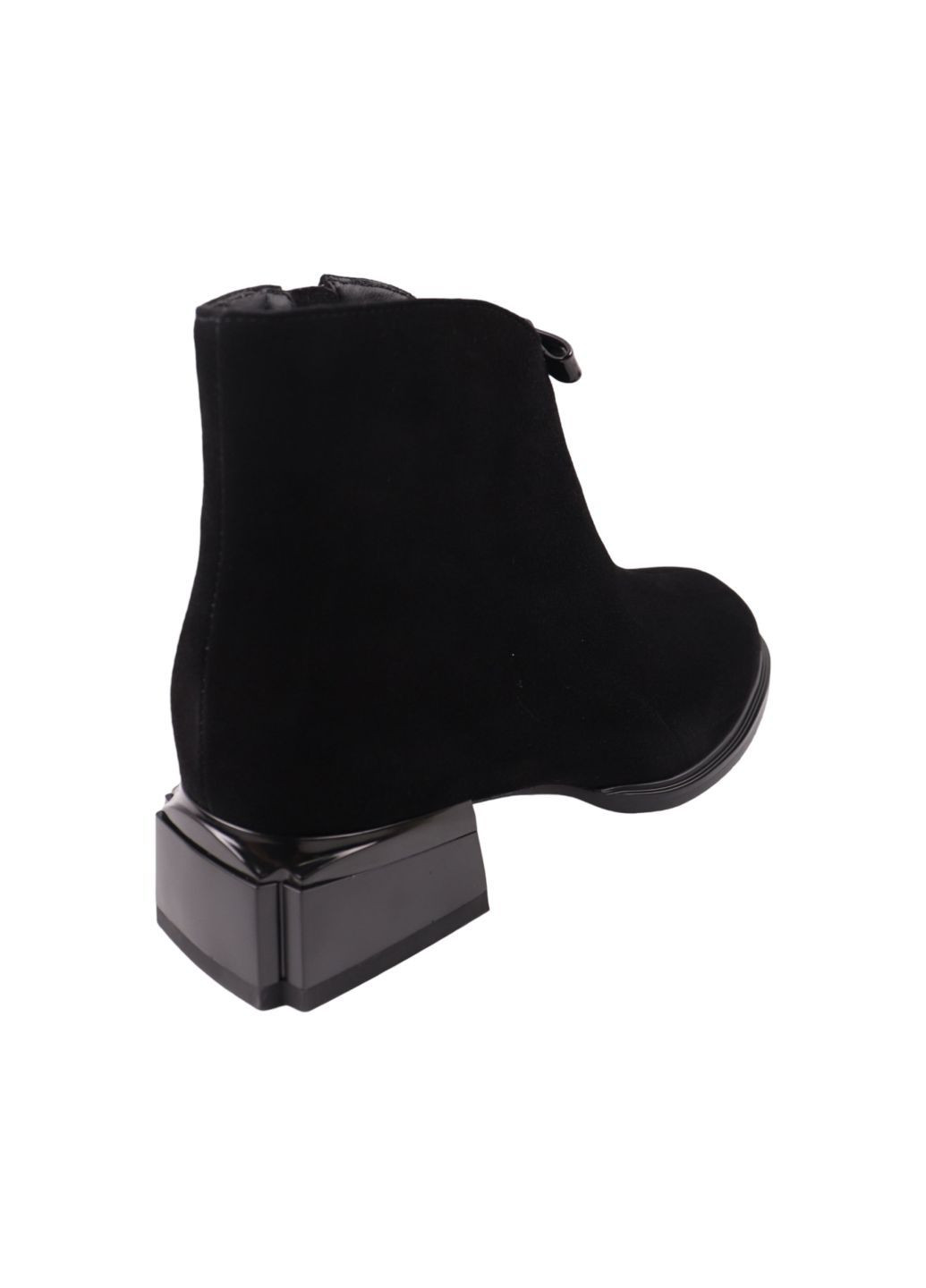Чорні ботильйони жіночі чорні натуральна замша Velly 160-24DH