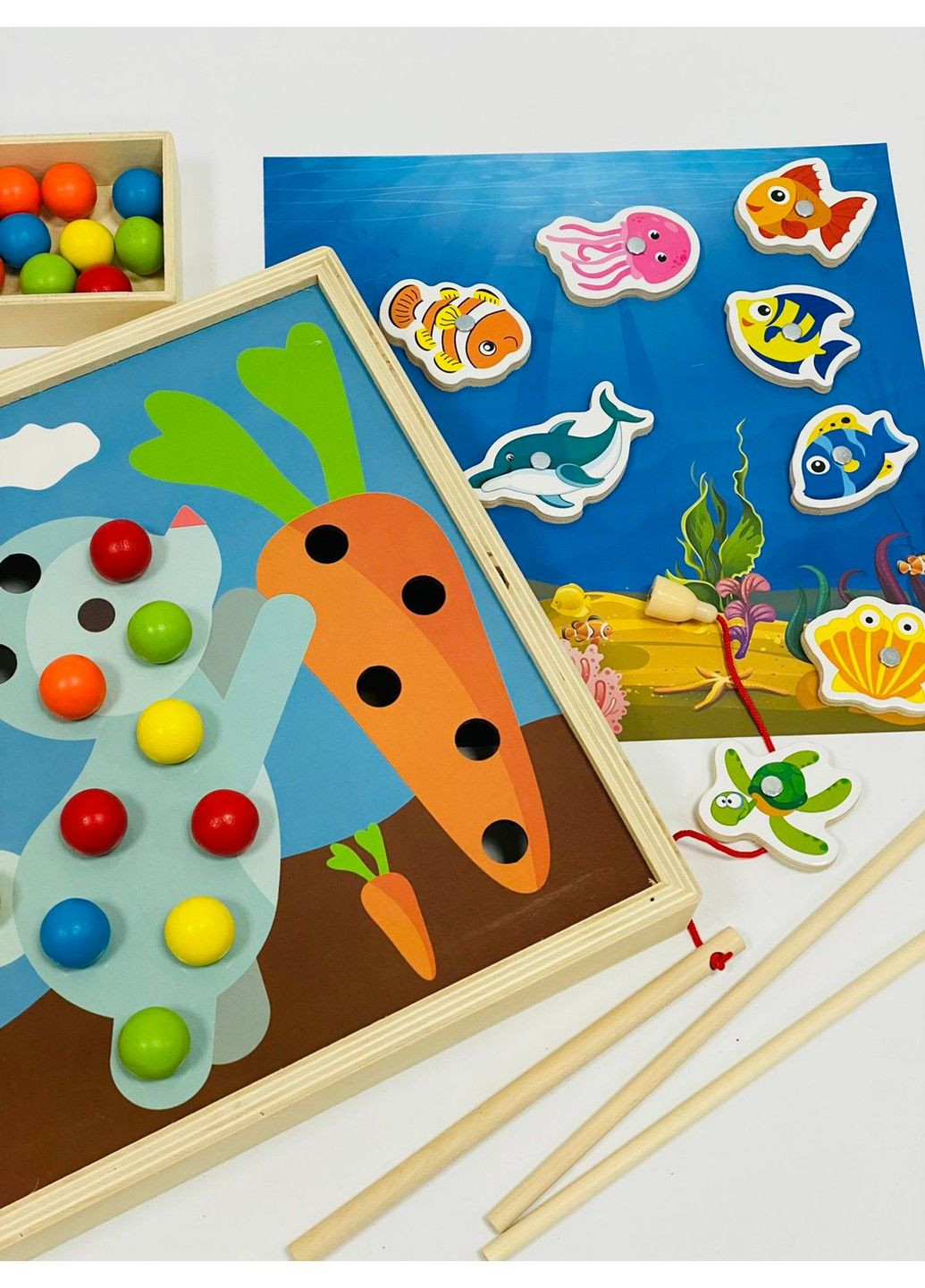 Деревянная Рыбалка 2В1 (рыбалка\мозаика) MD 2236 No Brand (297201157)