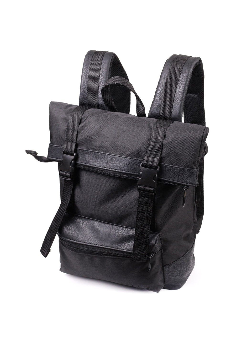 Рюкзак для ноутбука із вставками еко-шкіри 22582 Чорний FABRA (292920555)