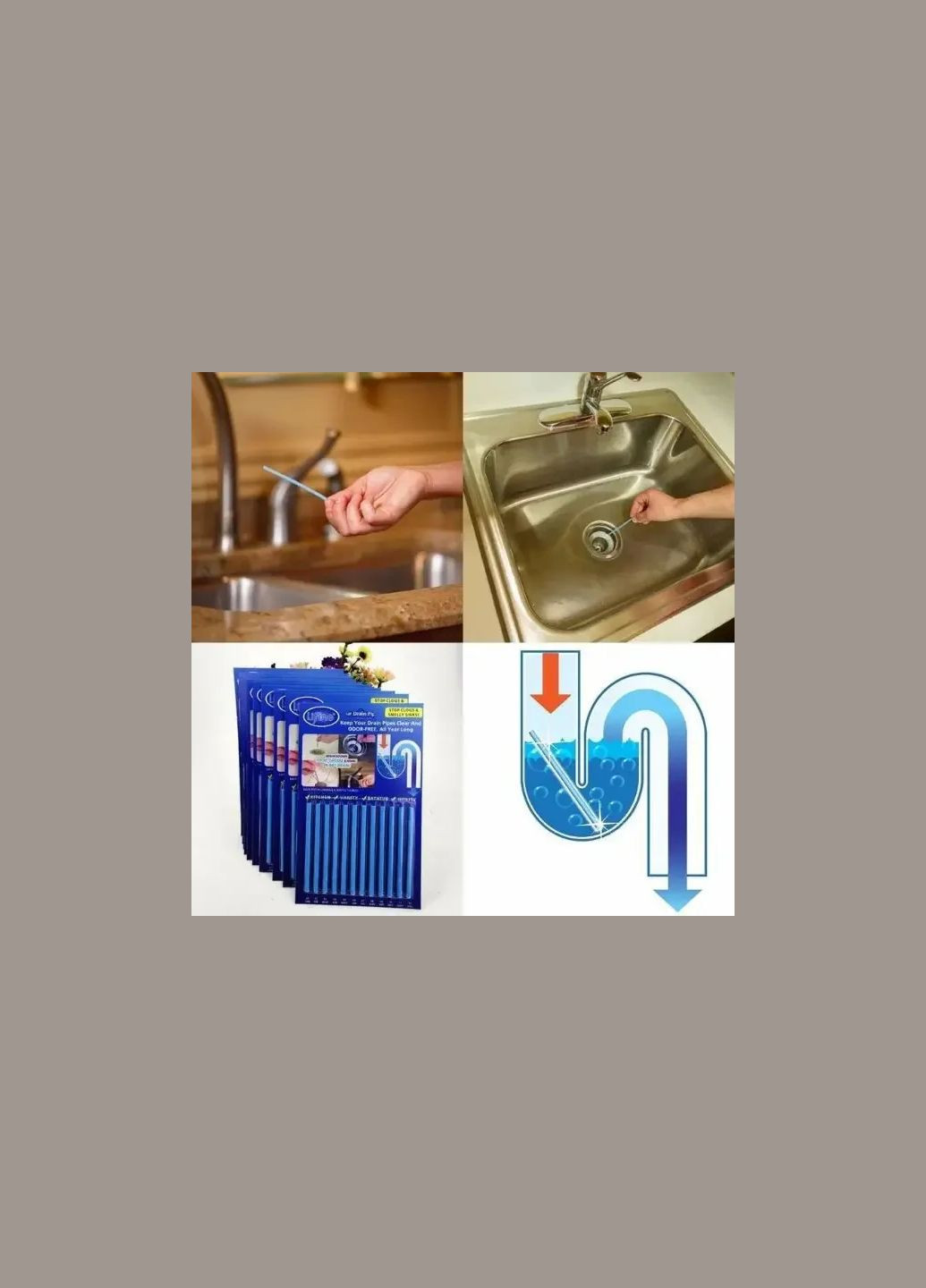 Палочки от засорения Sani Sticks Сани Стикс (12 штук в упаковке) средство для прочистки труб No Brand (346600120)