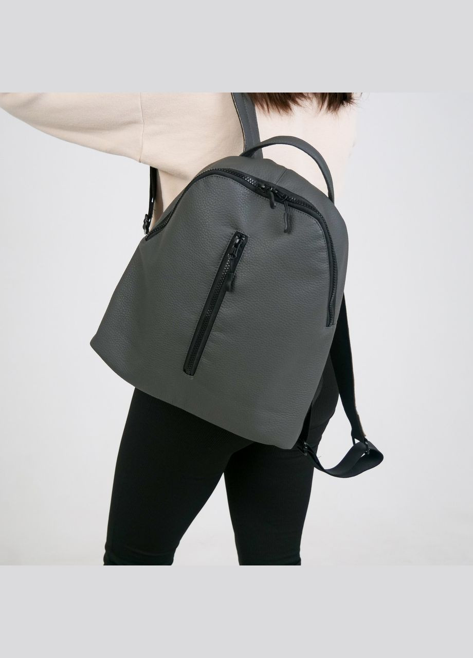 Компактный женский рюкзак в экокожи, темно-серый цвет ToBeYou like (293247137)