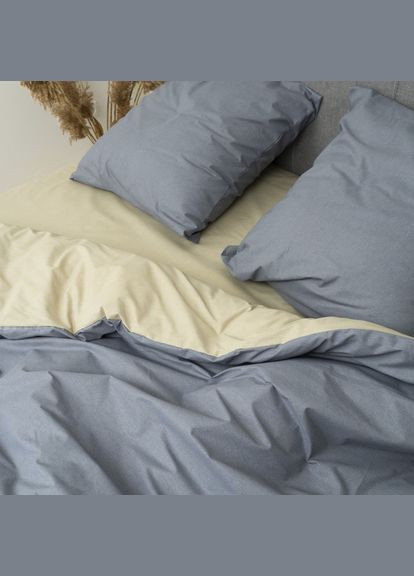 Постільна білизна Isleep ранфорс із простирадлом на гумці (160*200) - 24335 двоспальна Viluta (331289817)