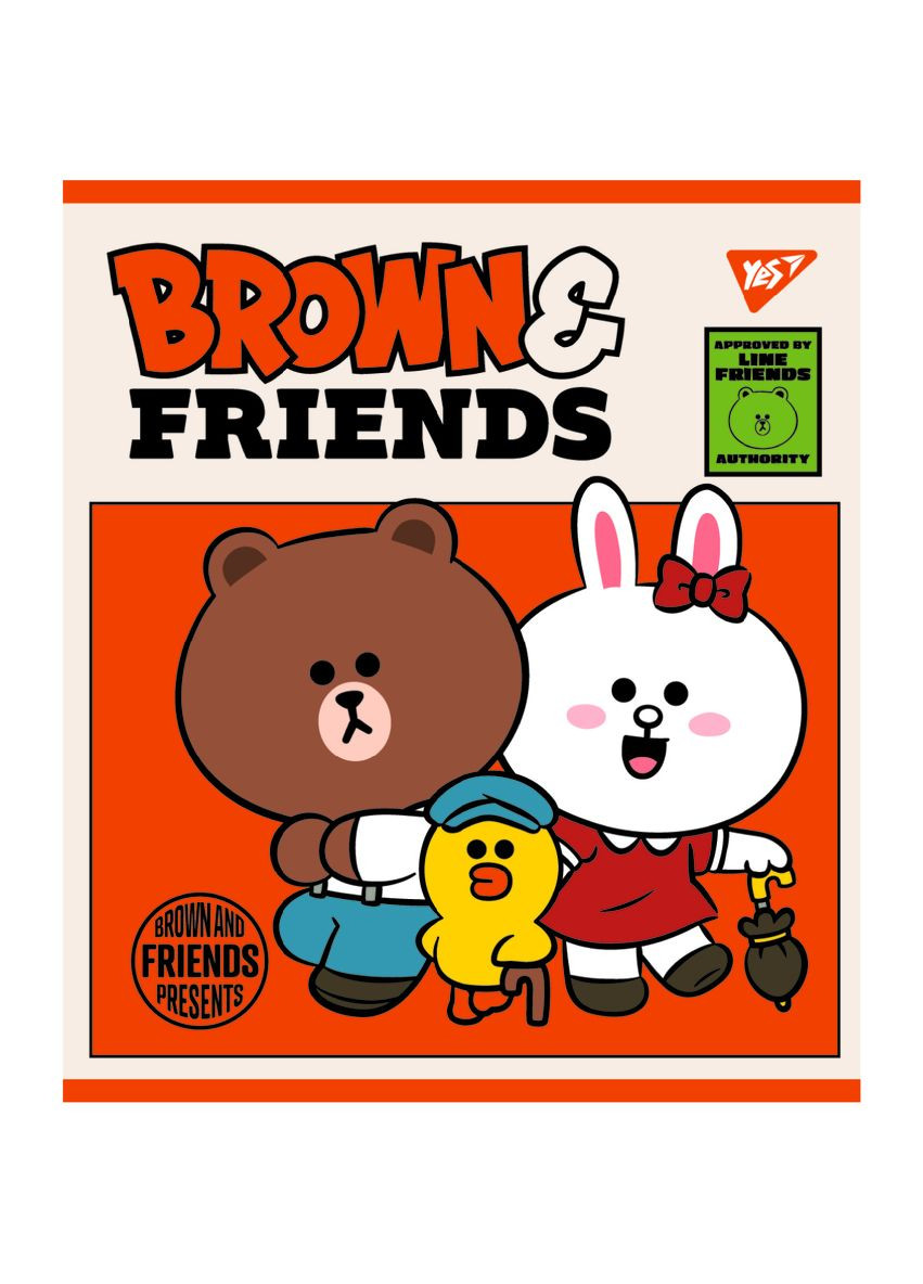 Набір зошитів Line Friends А5 в лінійку 12 аркушів 10 шт. () Yes 766806 (337471374)