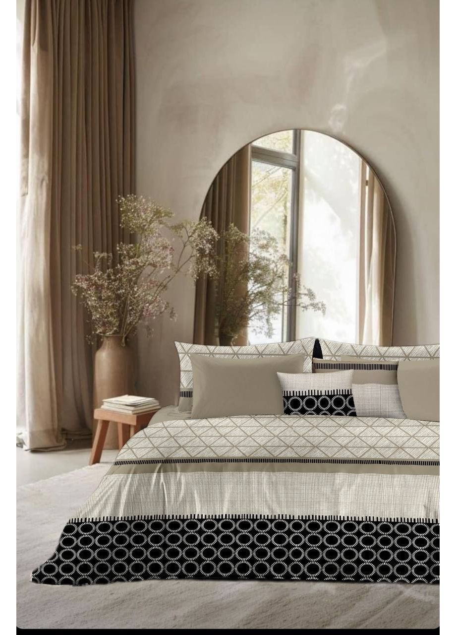 Півтораспальний комплект постільної білизни Beige 150х220 см (Bl1.5-7690) Vital-Textile 100% Бавовна (351360847)