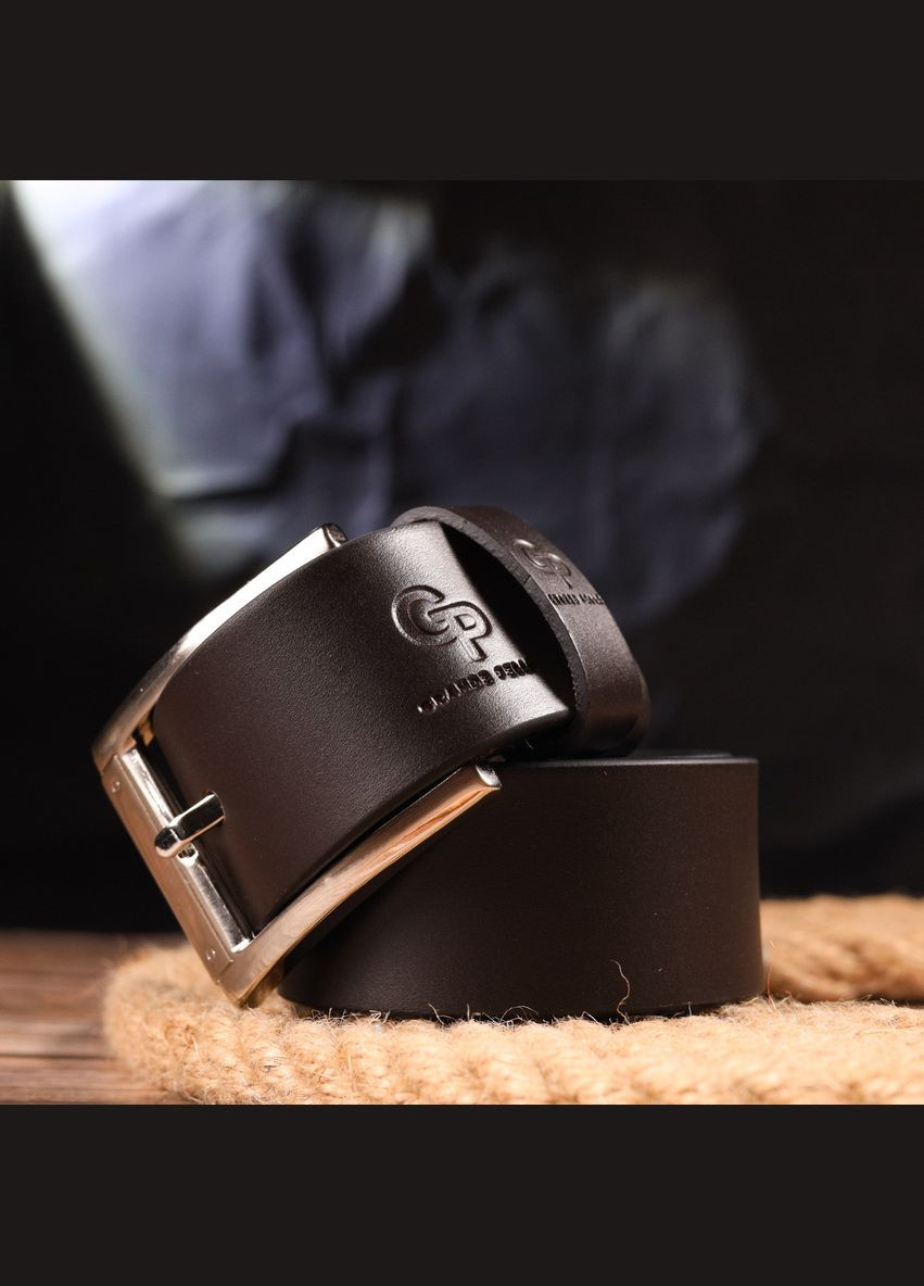 Якісний чоловічий ремінь із натуральної шкіри коричневий 21461 Grande Pelle (329199136)