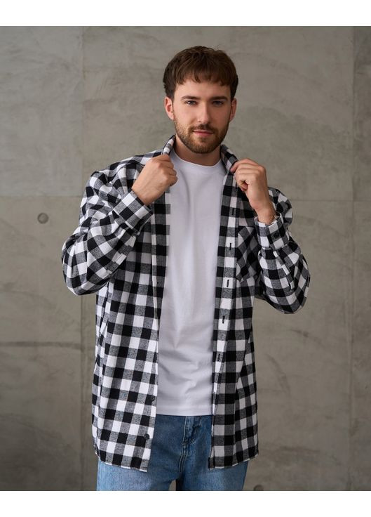 Бавовняна картата сорочка з кишенею ISSA PLUS (364270233)