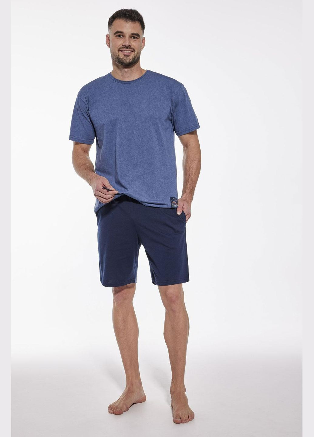 Пижама (шорты+футболка) мужская 162 High peak 925-162 A24 S Синий Cornette (278653383)
