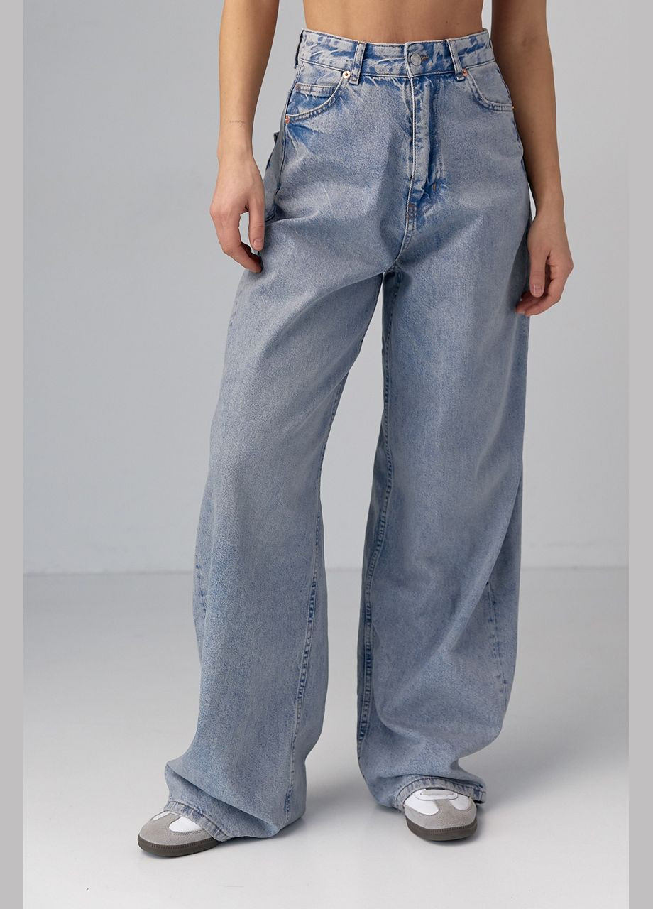 Женские джинсы wide-leg - синий цвет, 34р (sku_3260) No Brand - (315734032)