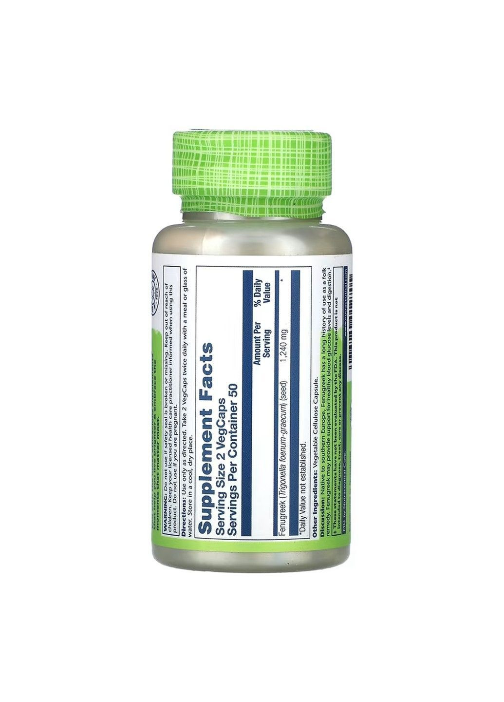 , True Herbs, пажитник, 100 растительных капсул (620 мг на капсулу) Solaray (366293554)