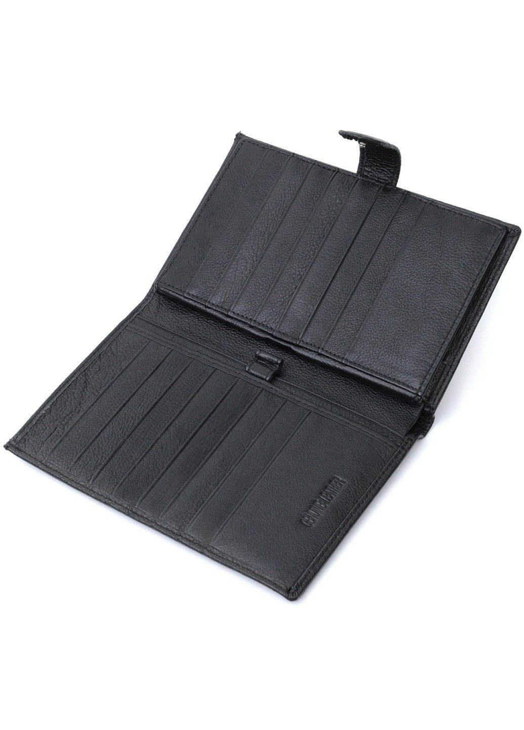 Универсальный мужской бумажник для денег и документов из натуральной кожи 22735 Черный st leather (298111880)