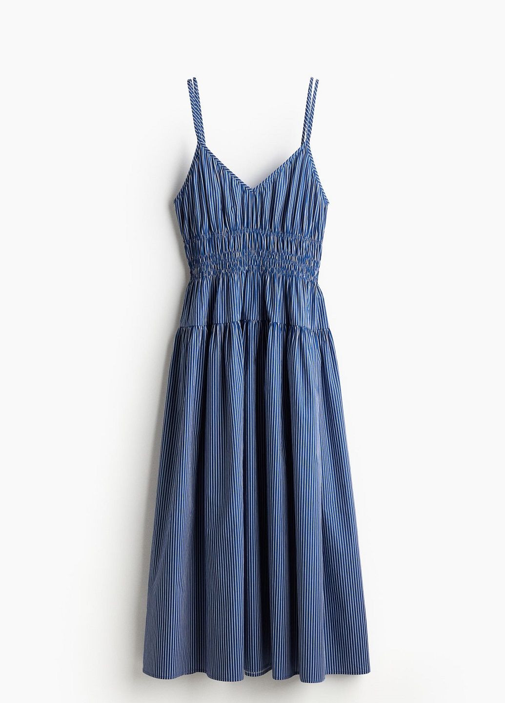 Синее кэжуал платье H&M в полоску