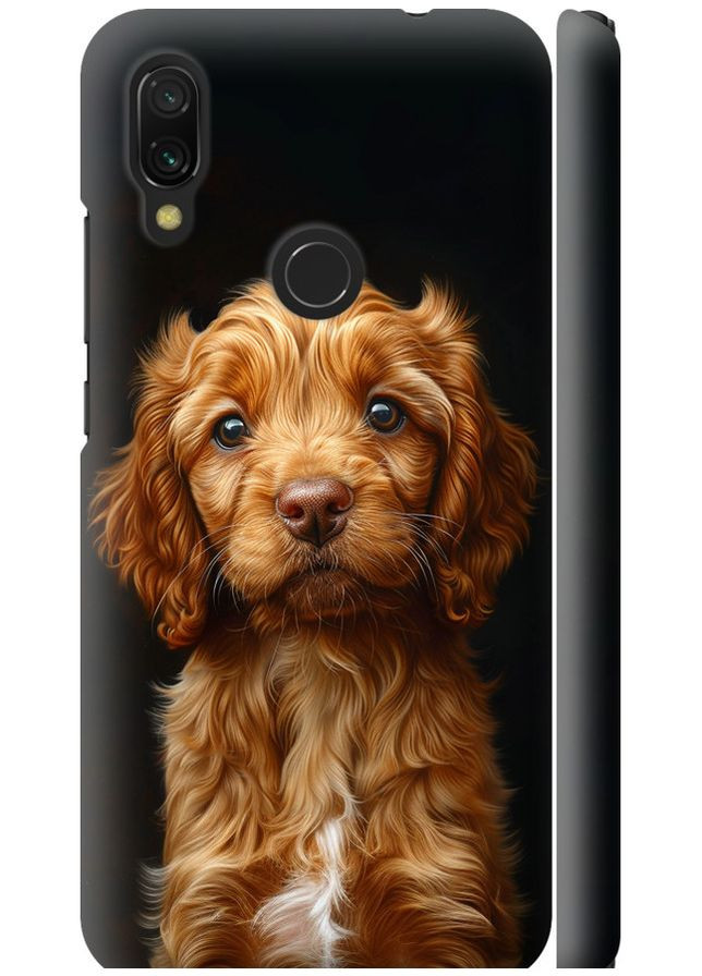 3D пластиковий матовий чохол 'Cocker spaniel на чорному фоні' для Endorphone Xiaomi Redmi 7 (292253831)