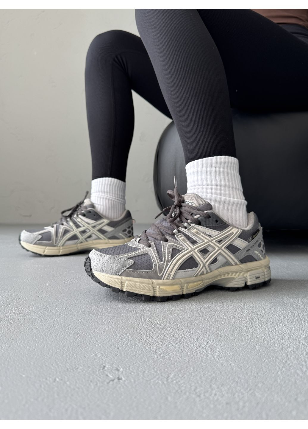 Кроссовки женские и мужские Asics Gel Kahana 8 Grey Gore-Tex | Асікс Гель-Кахана 27 серые демисезоны (370286730)