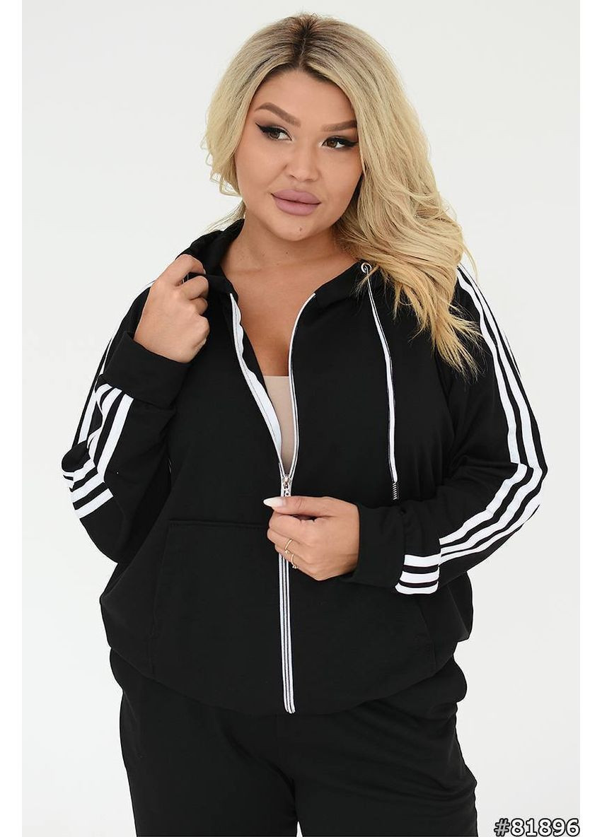 Жіночий спортивний костюм великих розмірів (кофта на блискавці + штани) Україна (360548427)