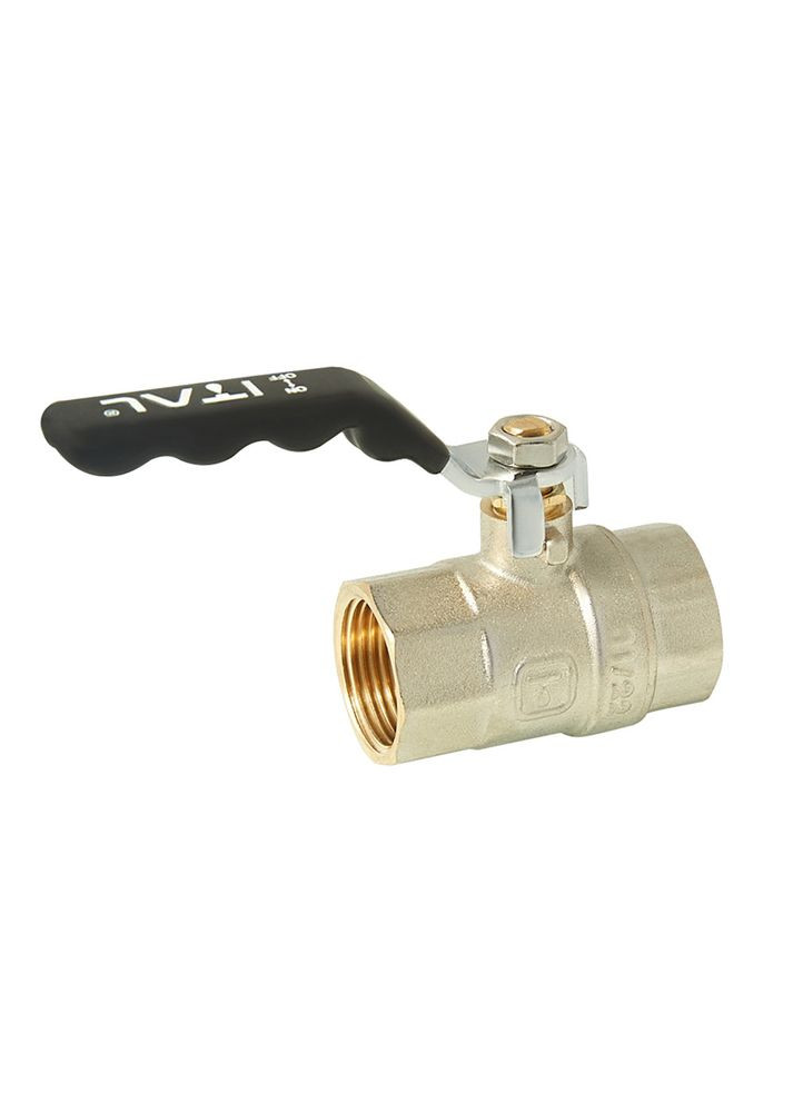 Кран шаровой PN40 3/4" вн.-вн., ручка, никель ITAL (316088519)