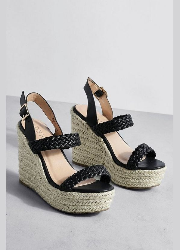 Черные босоножки на платформе Krush