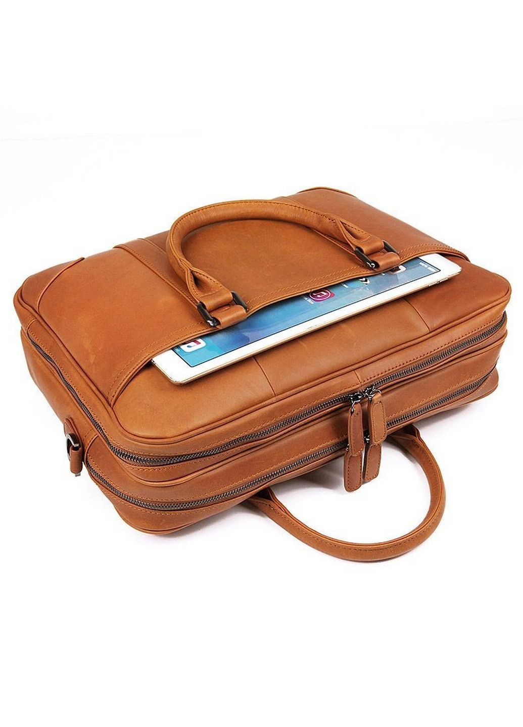 Чоловіча шкіряна сумка 42х9.5х29 см John McDee (315870961)