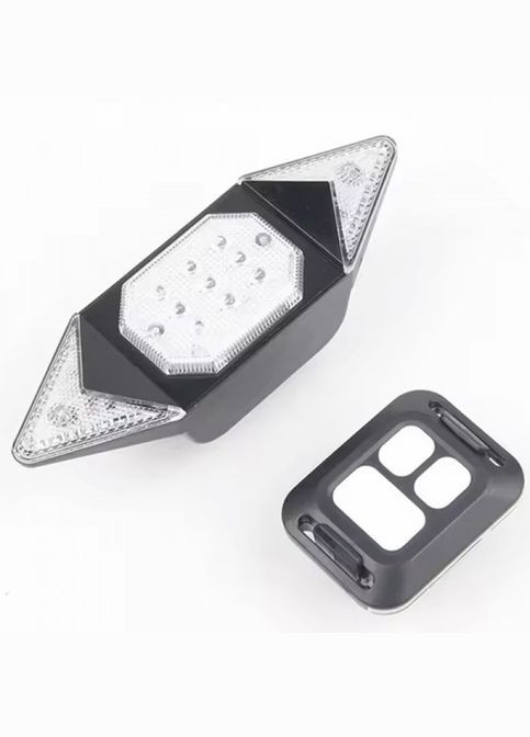 Велофонар LY-6700 із зазначенням поворотів (red+yellow+blue), ЗУ microUSB, Li-Ion акум., пульт керування No Brand (323486494)