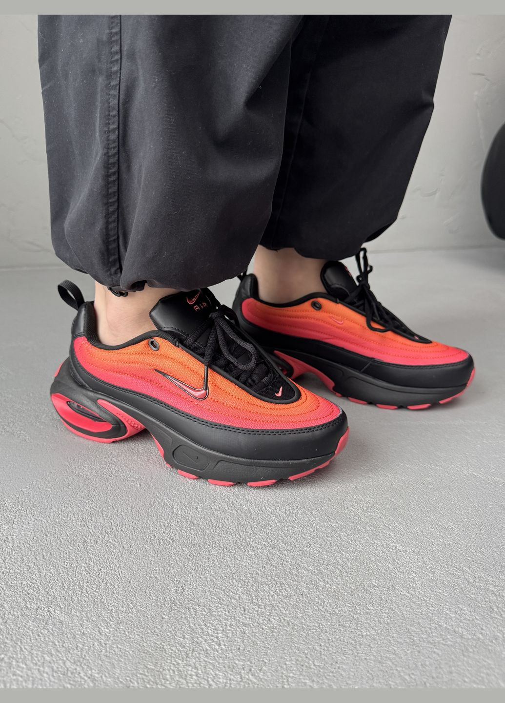Червоні Осінні кросівки чоловічі і жіночі nike air max portal red black | найк аір макс портал червоні чорні No Brand