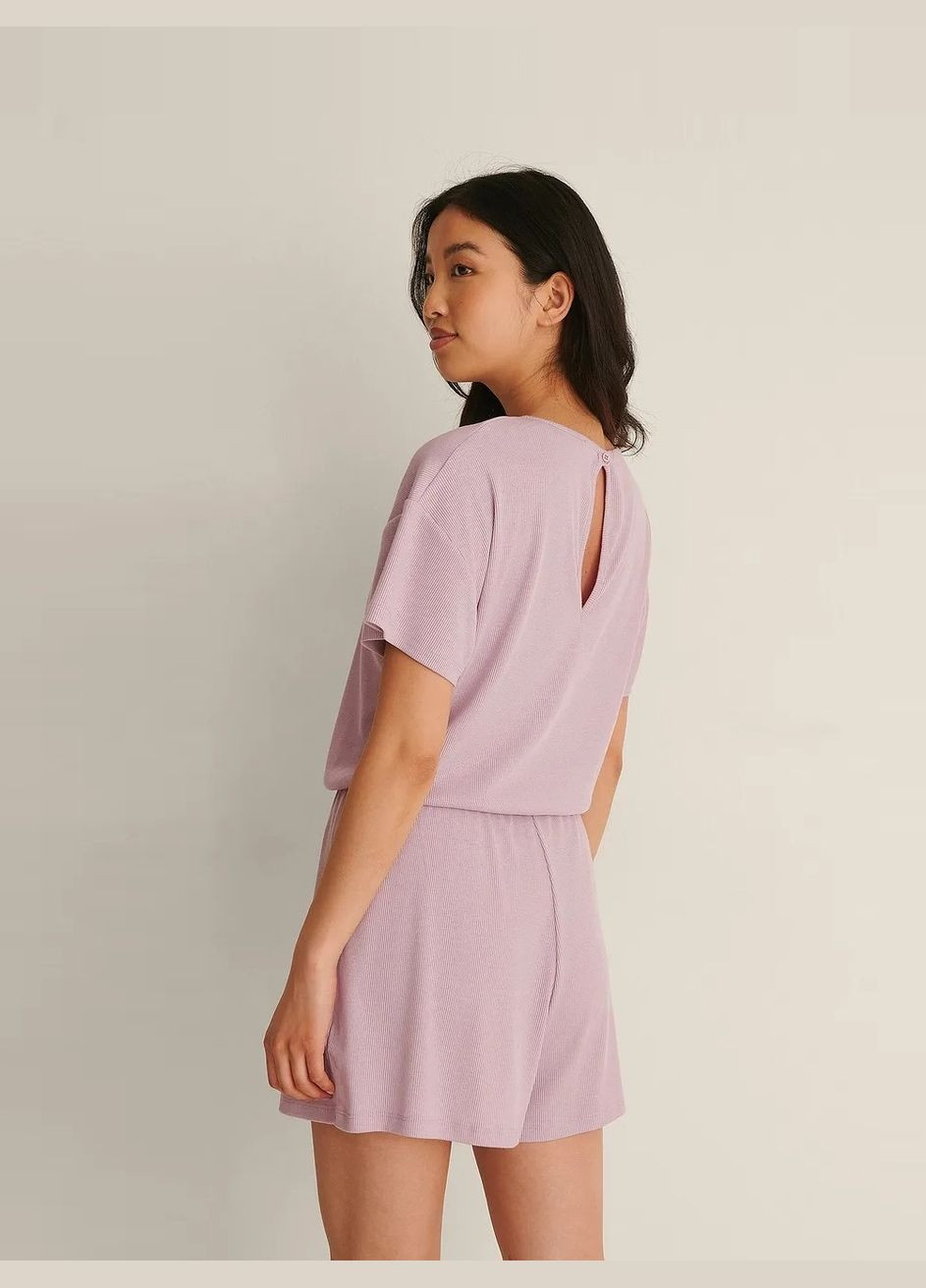 Мягкий комбинезон в рубчик NA-KD фиолетовый