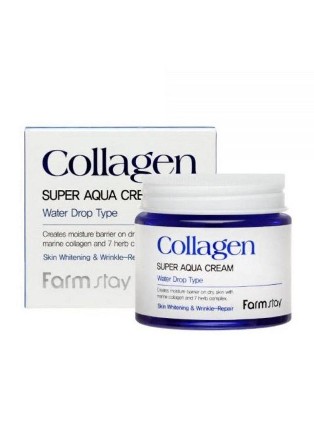 FarmStay Крем увлажняющий для лица с коллагеном Collagen Super Aqua Cream 80ml — Крем, Южная Корея (302899238)