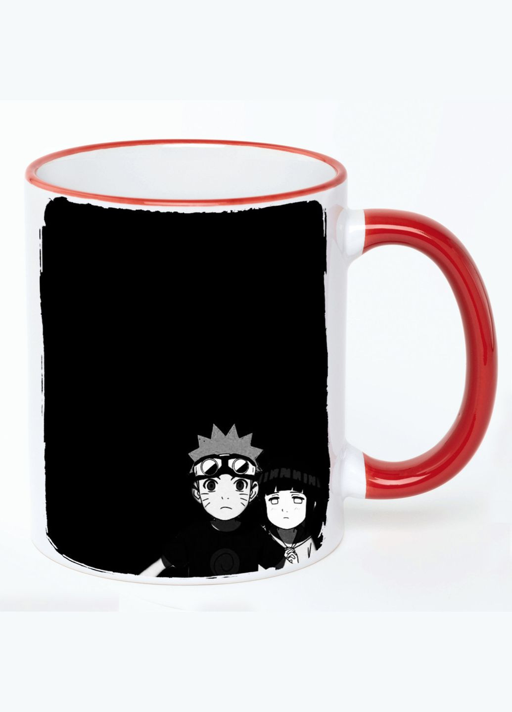 Чашка Арт #0384 (кухоль, кухоль) Біла з Червоною ручкою 330 мл No Brand (322716553)