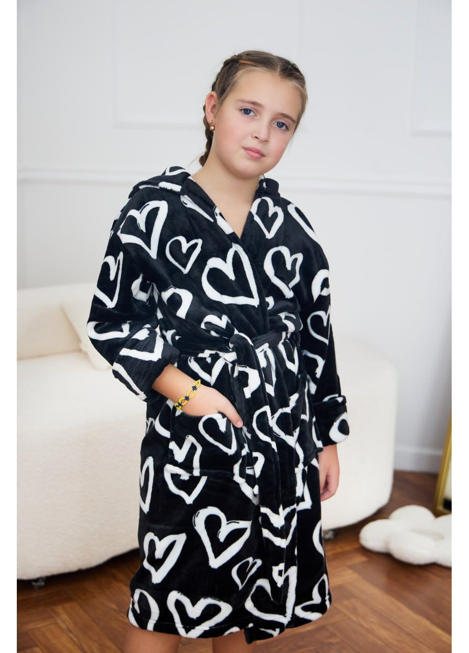 Халат 1150 дитячий Wellsoft з капюшоном теплий та поясом Україна (370284767)