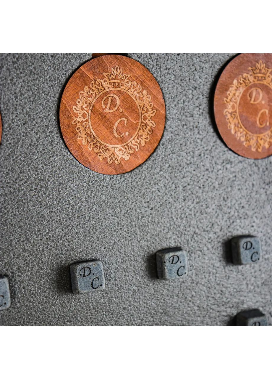 Набір для віскі 4 склянки із вставкою ДПСУ | Дерев'яна подарункова упаковка Handmade 225-001-015.1 (367108562)