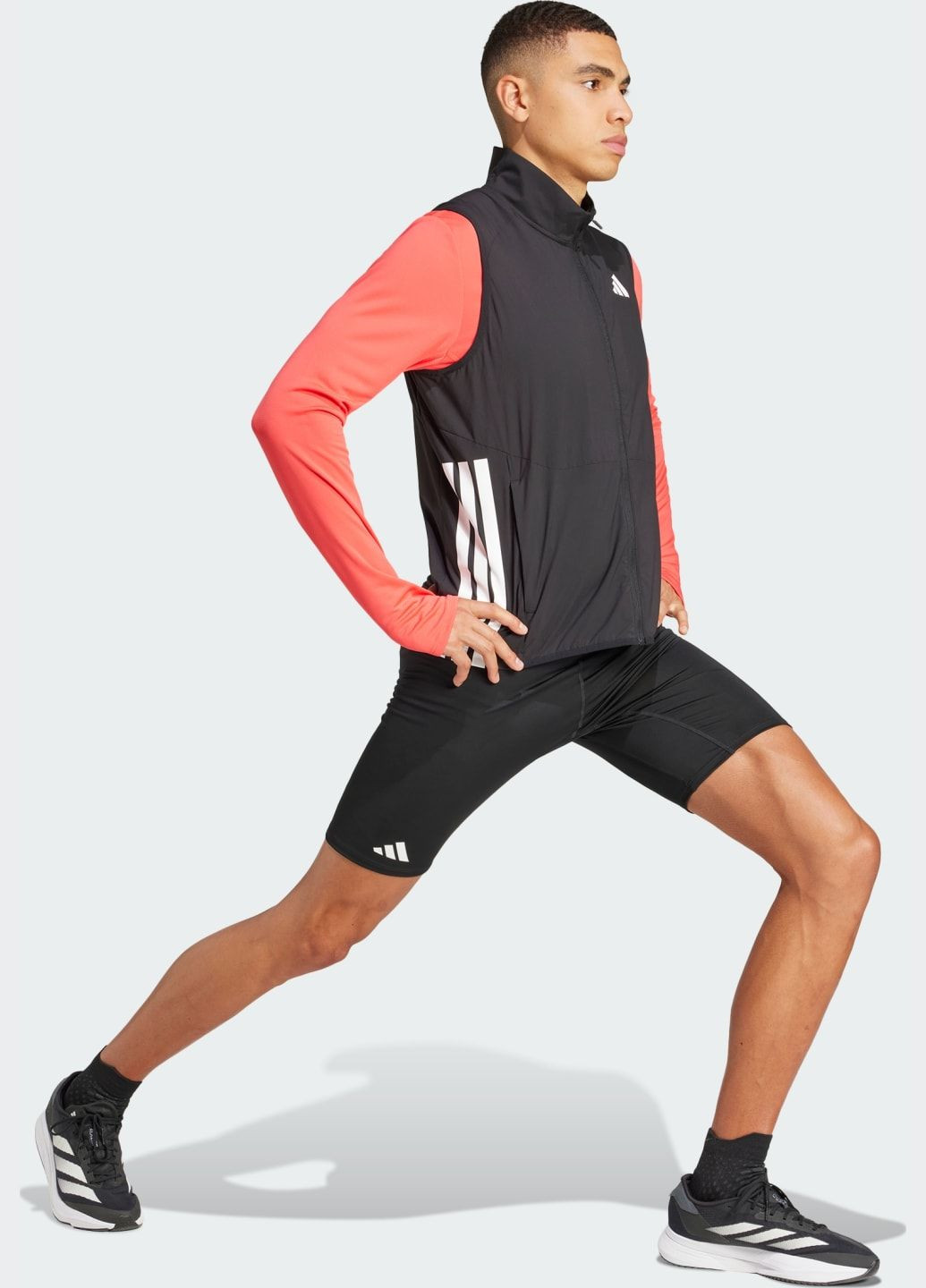 Чорна демісезонна жилет adizero running adidas