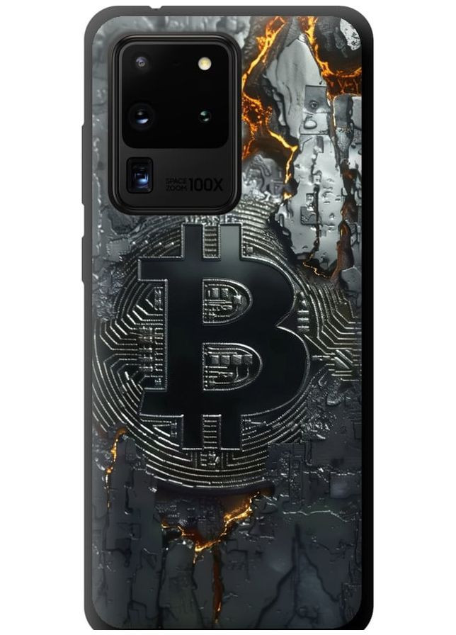 TPU чорний чохол 'Розпечений біткойн' для Endorphone Samsung Galaxy S20 Ultra (289716857)