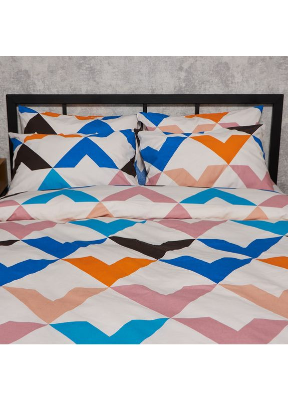 Комплект постільної білизни Бязь Gold Люкс Сімейні 160х220х2 наволочки 4х70х70 (MS-820008994) Moon&Star Color Clash (356116698)