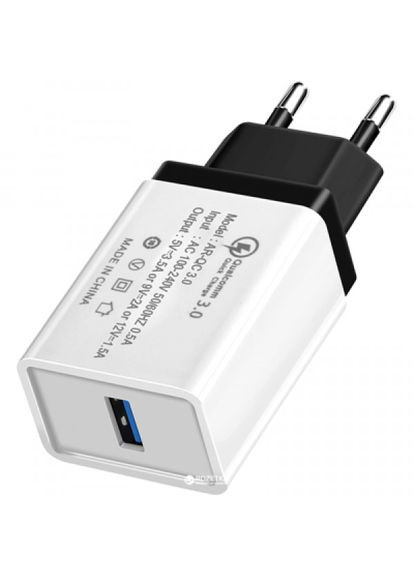 Зарядний пристрій QC100 1 USB Qualcom 3.0 3.5A Black (QC-100-BK) XoKo qc-100 1 usb qualcom 3.0 3.5a black (268142648)