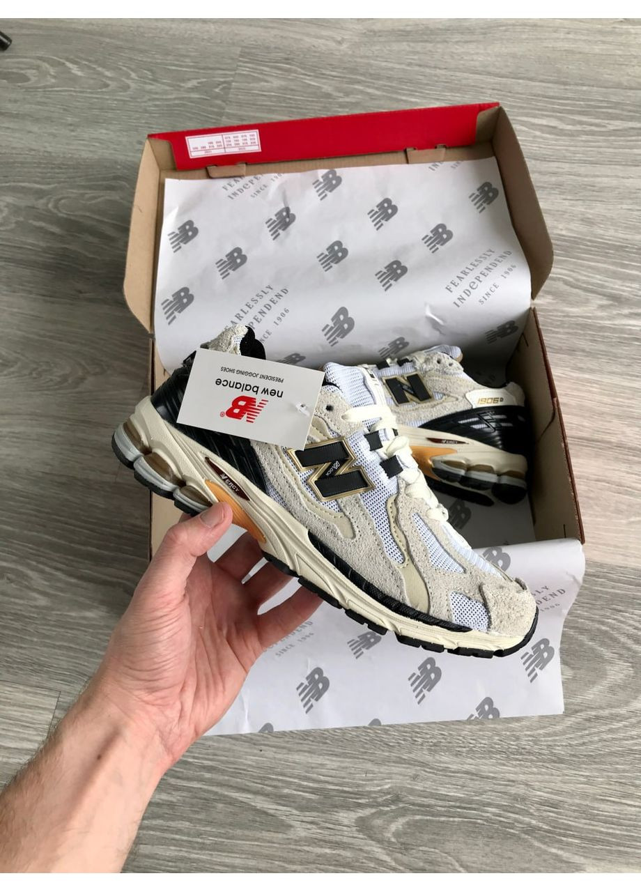 Белые демисезонные кроссовки мужские и женские New Balance 1906D Protection Pack white | Нью Беланс 1906D