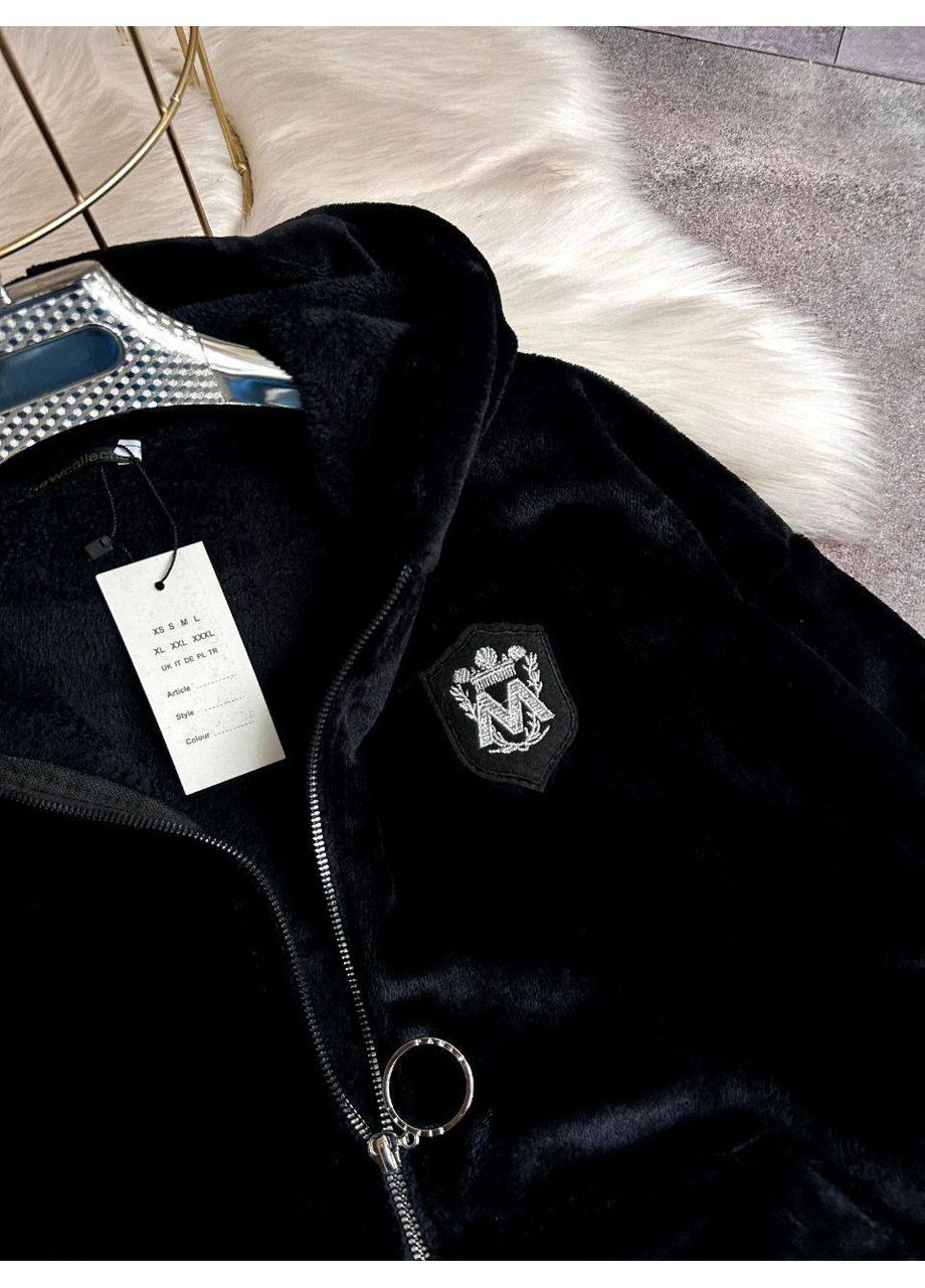 Жіночий плюшевий бомбер з капюшоном на блискавці MonCher на блискавці (365638063)