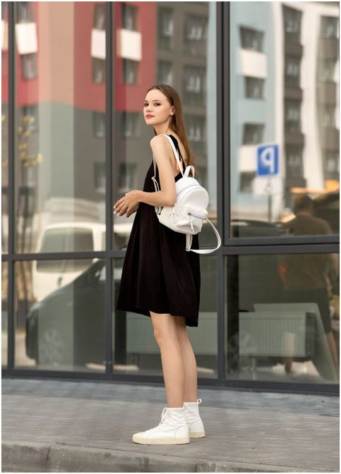 Жіночий молодіжний класичний рюкзак Білий (10220201025) Sambag (360965620)