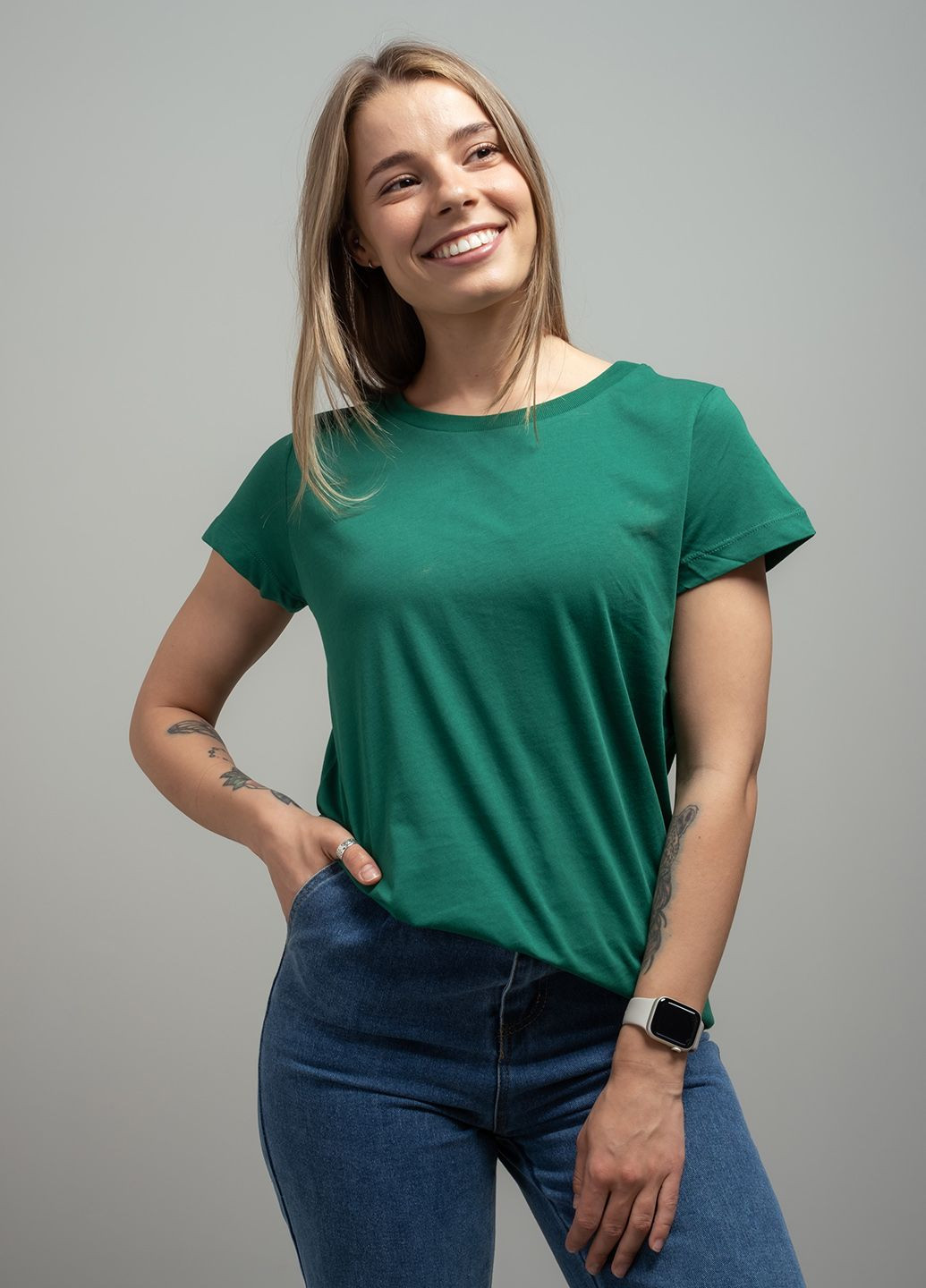 Зеленая базовая футболка 103233 Power - (293056592)