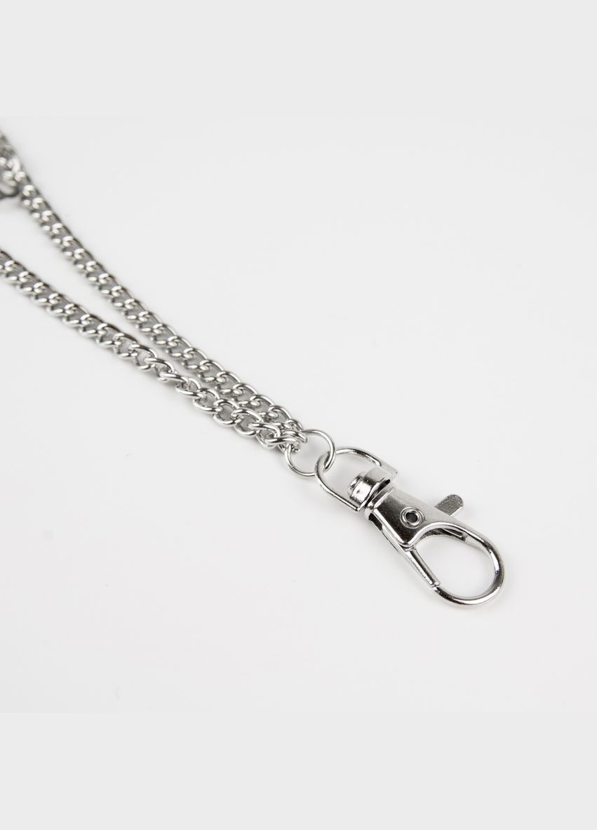 Ремінь з ланцюжком панк хрести шипи метелики чорний 110 см No Brand (335413983)