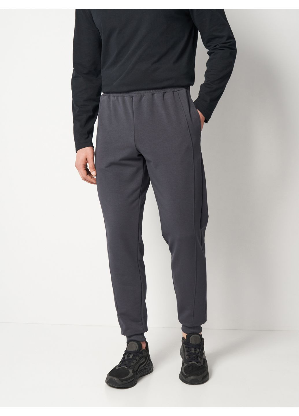 Темно-серые спортивные, повседневный, кэжуал демисезонные джоггеры брюки Malta
